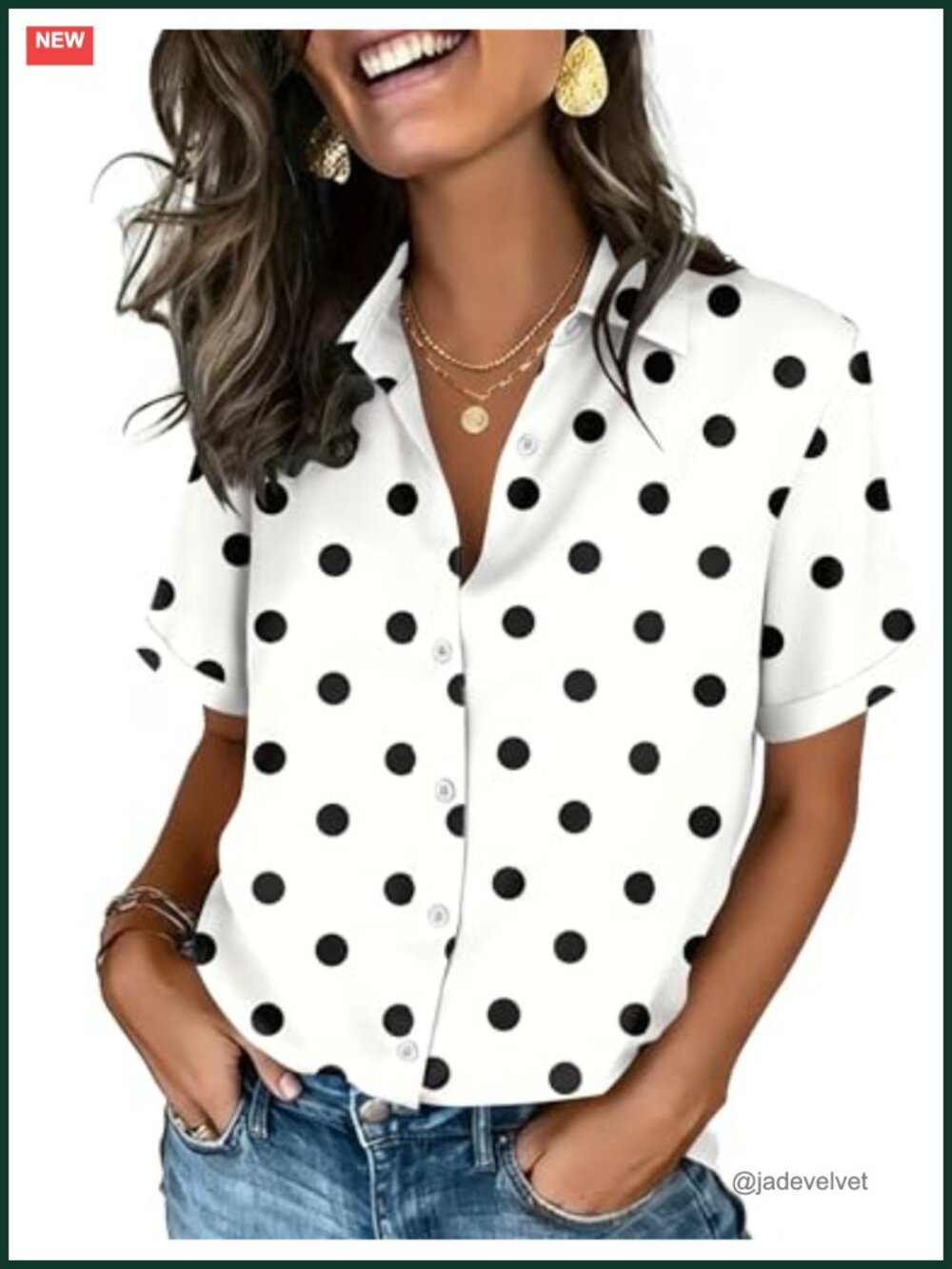 Women's Button Down Blouse Short Sleeve V Neck Roll Up Cuff Dressy Casual Top